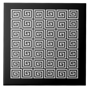 Greek Key Pattern Ceramic Tile