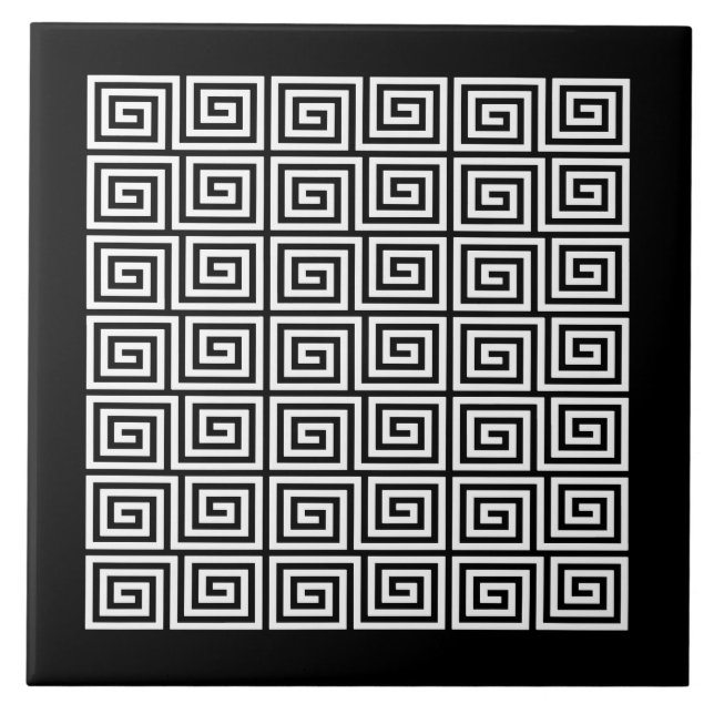 Greek Key Pattern Ceramic Tile (Front)