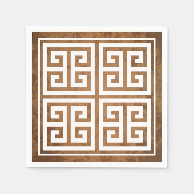 Greek Key Pattern Design Napkins (Front)