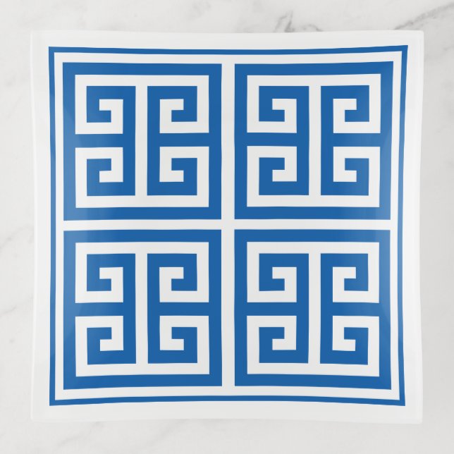 Greek Key Pattern Design Trinket Tray (Front)