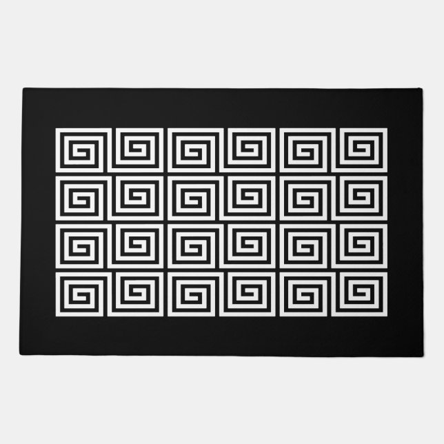 Greek Key Pattern Doormat (Front)