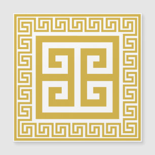 Greek Key Pattern Golden Design Magnetic Card