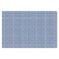 Greek Key Pattern in Navy Blue and White Tissue Paper