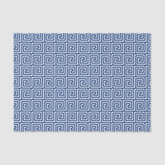 Greek Key Pattern in Navy Blue and White Tissue Paper