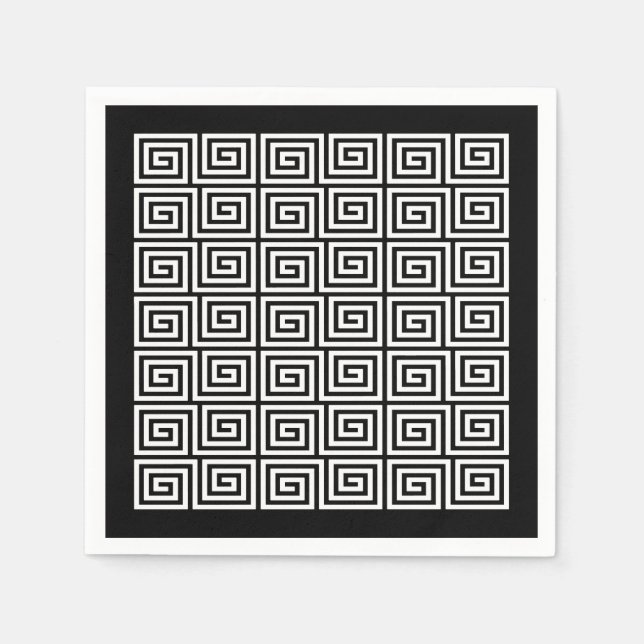 Greek Key Pattern Napkins (Front)