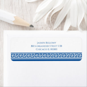 Greek Key Return Address Label