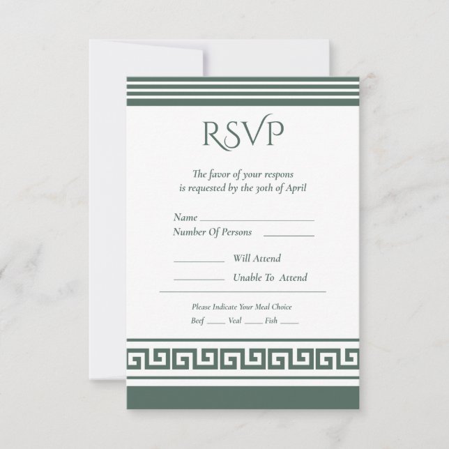 Greek Key RSVP Card (Front)