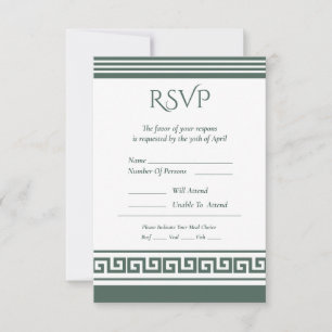 Greek Key RSVP Card