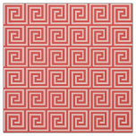 Greek Key, shades of coral pink Fabric