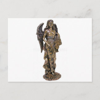 GREEK LADY FORTUNA STATUE POSTCARD