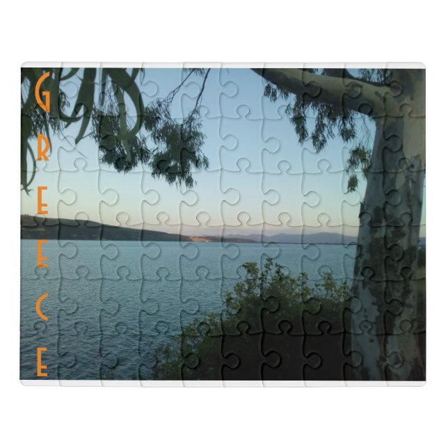 Greek Lakeshore Puzzle Keepsake (Puzzle Horizontal)