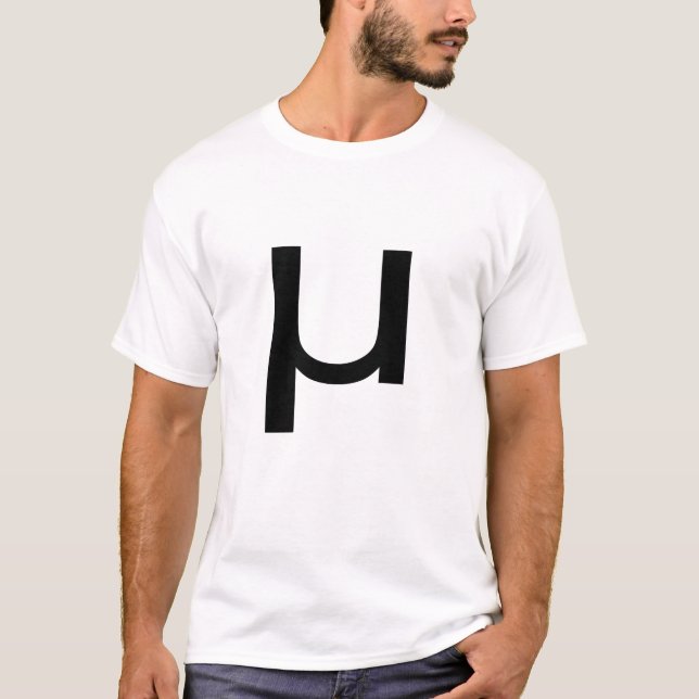 Greek Letter Mu T-Shirt (Front)