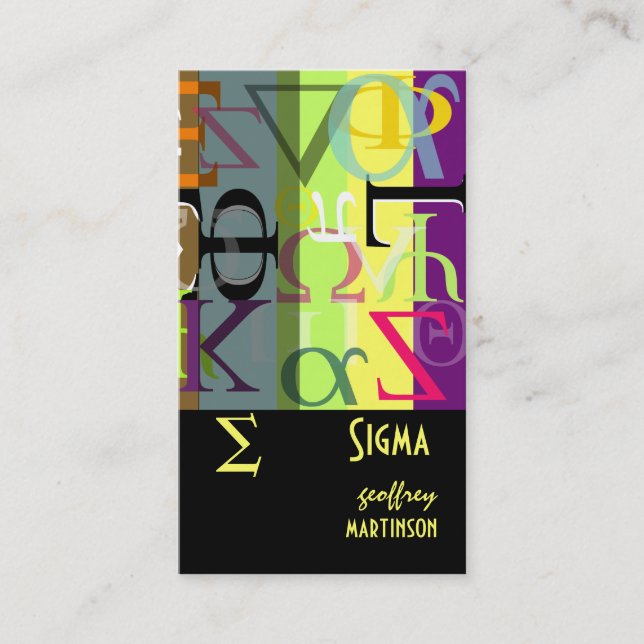 Greek life calling cards (Front)