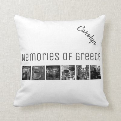 Greek life, monochrome photos, personalized throw  throw pillow