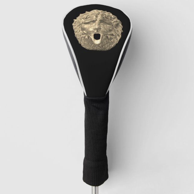 Greek Lion Face Golf Head Cover (Front)