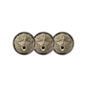 Greek Lion Faces Golf Ball Marker