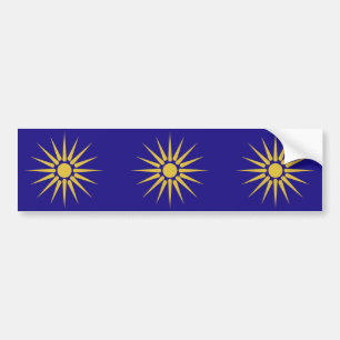 Greek Macedonia, Greece flag Bumper Sticker