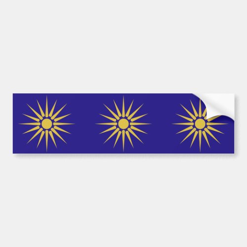 Greek Macedonia Greece flag Bumper Sticker