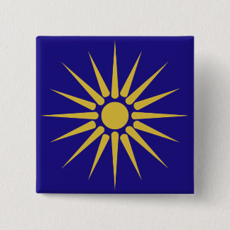 Greek Macedonia, Greece flag Pinback Button
