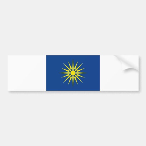 greek macedonia region flag greece country bumper sticker