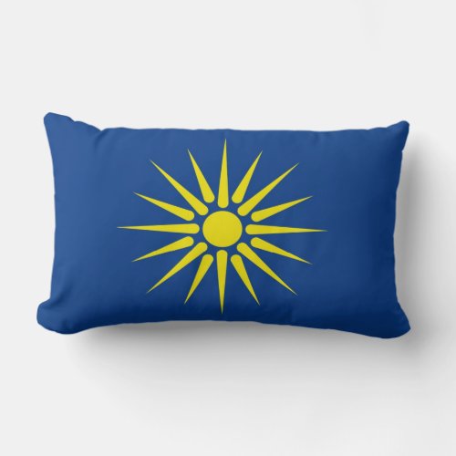 greek macedonia region flag greece country lumbar pillow