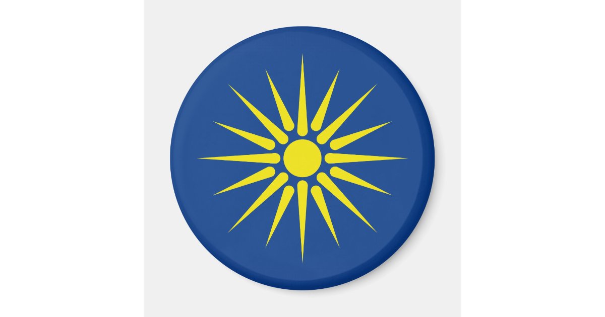 greek macedonia region flag greece country magnet | Zazzle.com