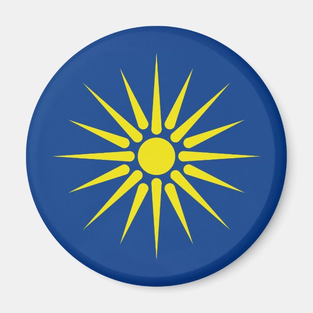 greek macedonia region flag greece country magnet (Front)