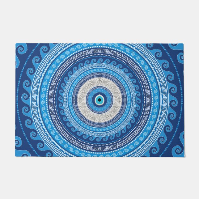 Greek Mati Mataki - Matiasma Evil Eye ornament #2 Doormat (Front)