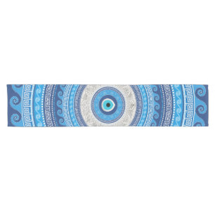 Greek Mati Mataki - Matiasma Evil Eye ornament #2 Short Table Runner