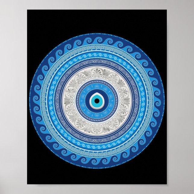 Greek Mati Mataki - Matiasma Evil Eye ornament Poster (Front)