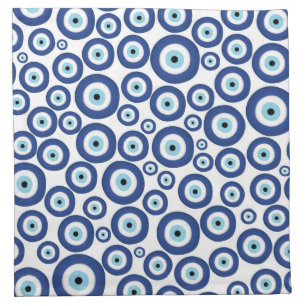 Greek Mati Mataki - Matiasma Evil Eye Pattern #1 Cloth Napkin