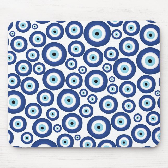 Greek Mati Mataki - Matiasma Evil Eye Pattern #1 Mouse Pad (Front)