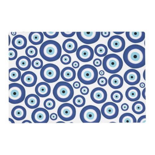 Greek Mati Mataki _ Matiasma Evil Eye Pattern 1 Placemat