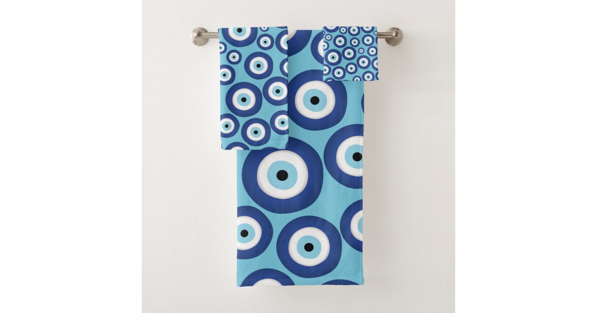 Greek Mati Mataki - Matiasma Evil Eye Pattern Bath Towel Set