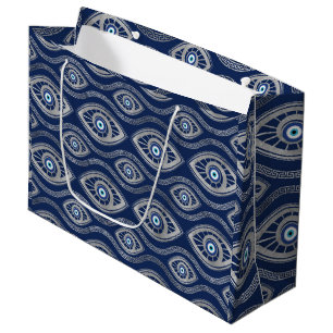 Greek Mati Mataki - Matiasma Evil Eye Pattern #5 Large Gift Bag