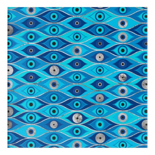 Greek Mati Mataki _ Matiasma Evil Eye Pattern Acrylic Print