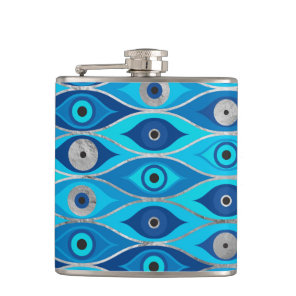 Greek Mati Mataki - Matiasma Evil Eye Pattern Flask