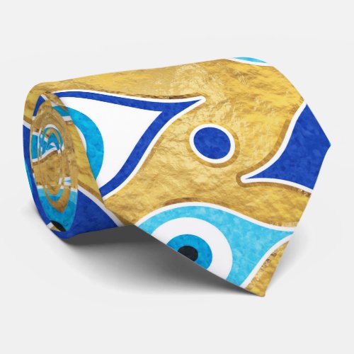 Greek Mati Mataki _ Matiasma Evil Eye pattern Neck Tie