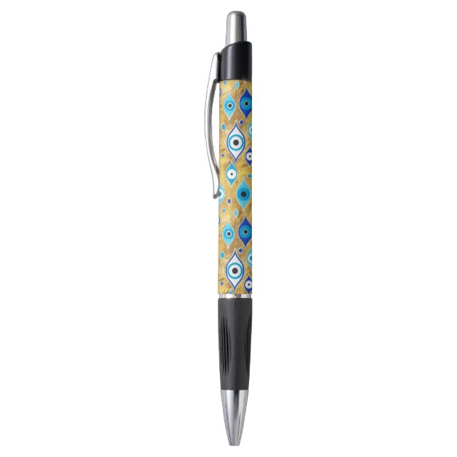 Greek Mati Mataki - Matiasma Evil Eye pattern Pen (Top (Vertical))