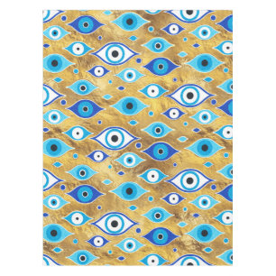 Greek Mati Mataki - Matiasma Evil Eye pattern Tablecloth