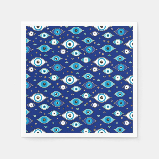 Greek Mati Mataki - Matiasma Evil Eye protection Napkins (Front)