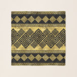 Greek Meander - Greek Key Black and gold Scarf<br><div class="desc">Greek Meander - Greek Key Black and gold</div>