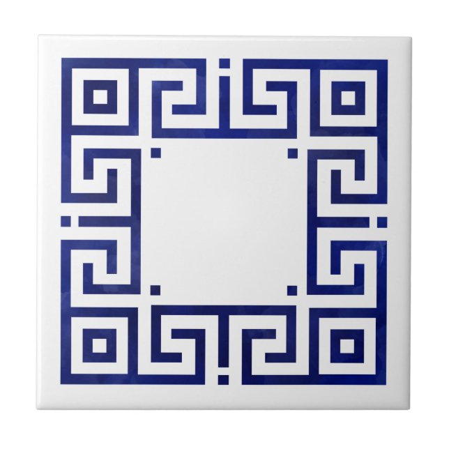 Greek Meander - Greek Key Ceramic Tile (Front)
