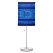 Greek Meander - Greek Key - Shades of blue Table Lamp (Right)