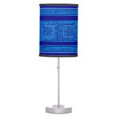 Greek Meander - Greek Key - Shades of blue Table Lamp (Front)