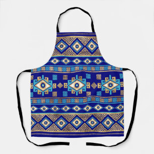 Greek Meander Key and Evil Eye Apron