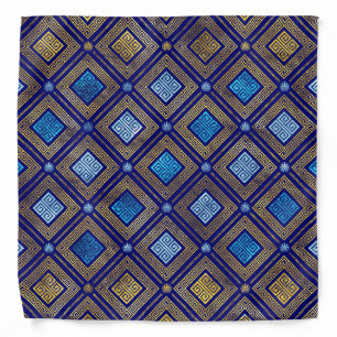 Greek Meander Key Pattern Bandana