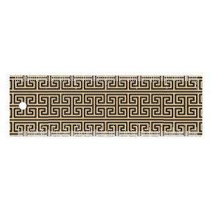 Greek Meander Key Square H Pattern Brown Ruler