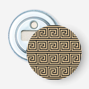 Greek Meander Key Squares Pattern Brown Bottle Opener