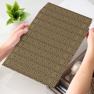 Greek Meander Key Squares Pattern Brown Envelope Mailers
